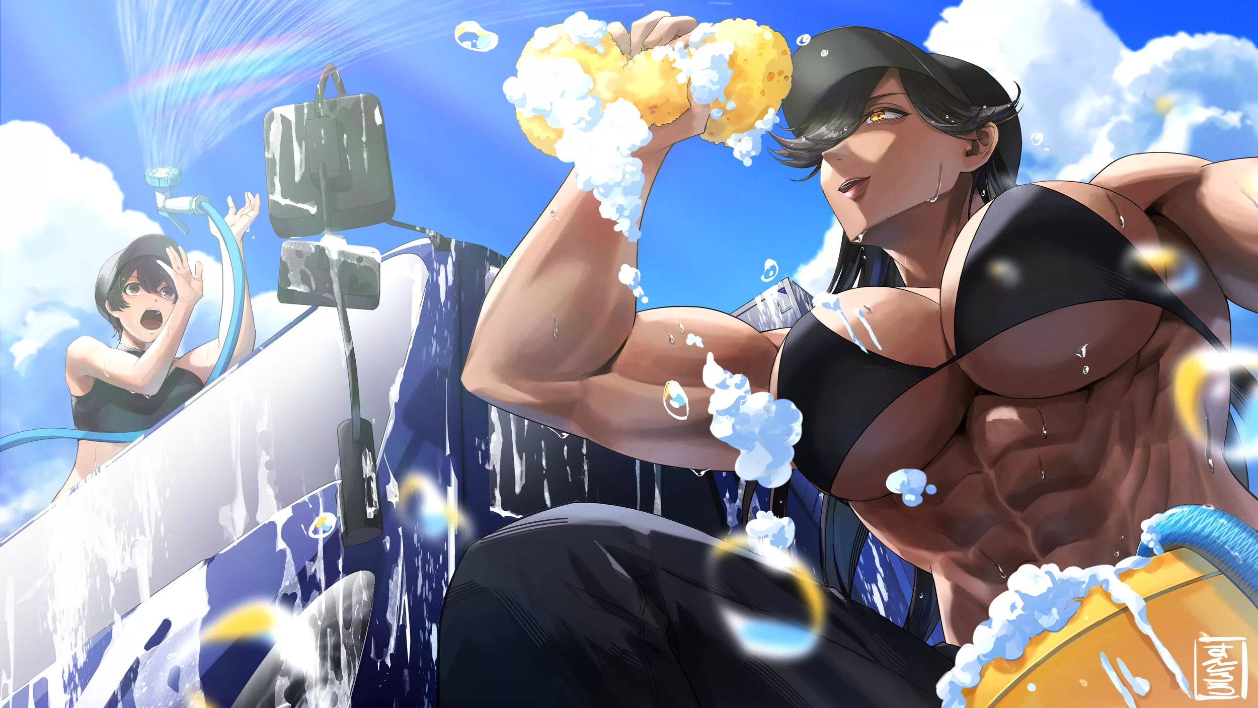 At the car wash [Artist: sunsisunsun] posted by ComaOfSouls