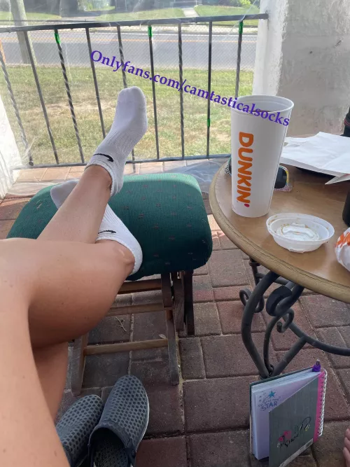Breakfast Date with White Nike Socks by camtasticalsocks