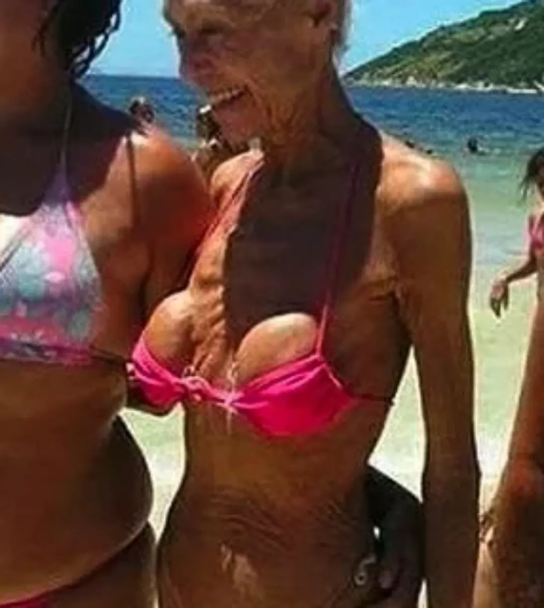 Deflated skinny granny posted by the_silicone_lover