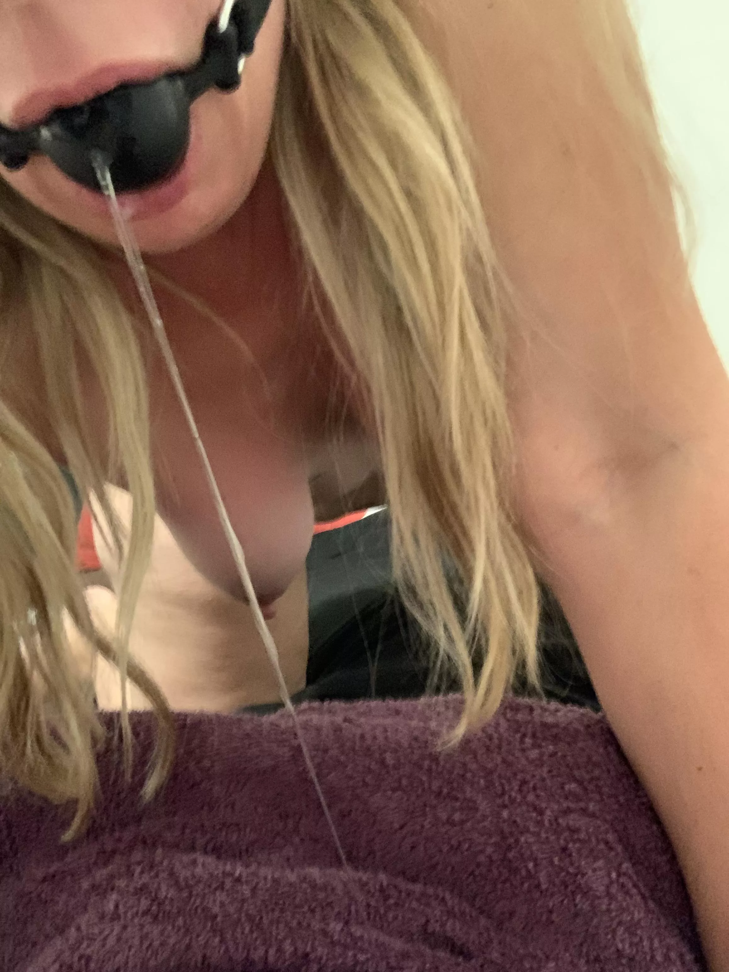 Drooling from the cock gag in my throat, patiently waiting for you and your friends to use my other holes posted by Antique-Mix5691