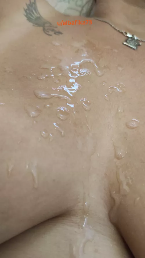 He really released all the cum he could have... My tits are covered.... by Albafika73