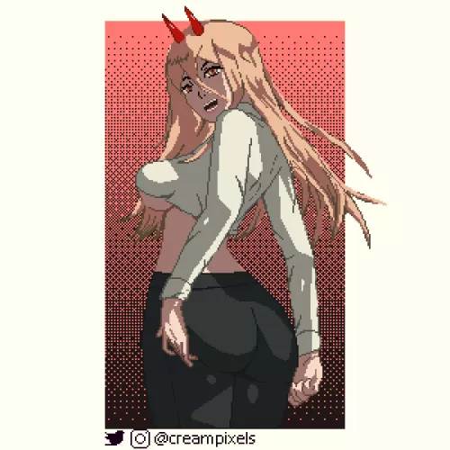 My second post! This time it's Power. And yeah, I will upload Chainsawman girls for this month. Wish me luck! by CreamPixels