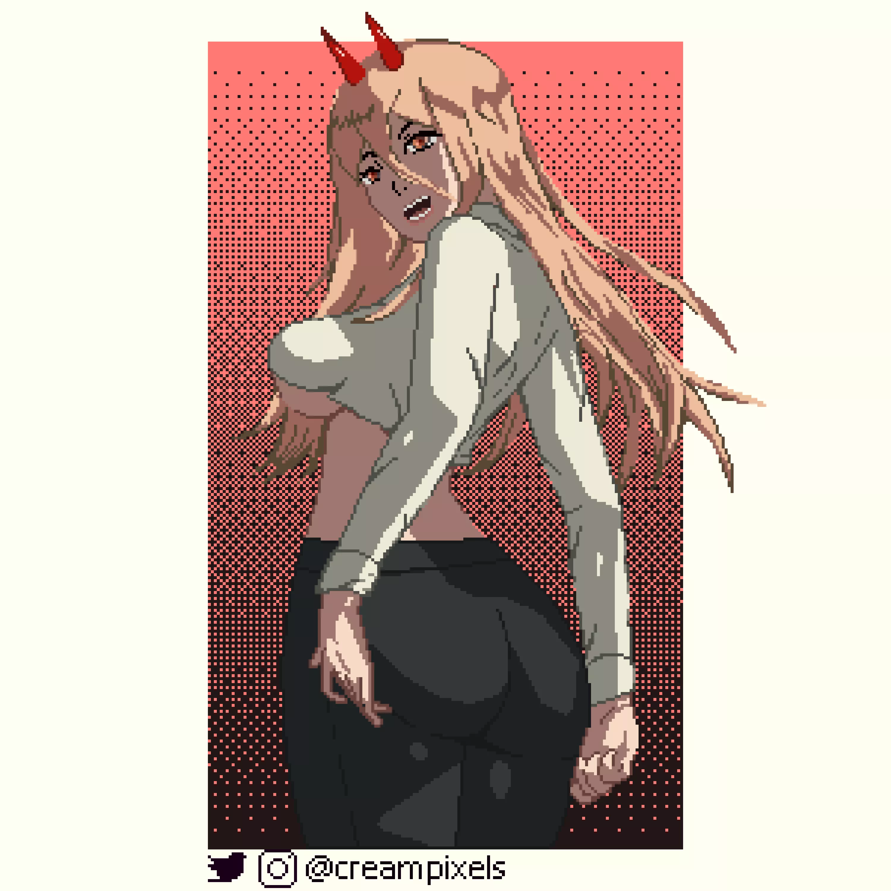 My second post! This time it's Power. And yeah, I will upload Chainsawman girls for this month. Wish me luck! posted by CreamPixels