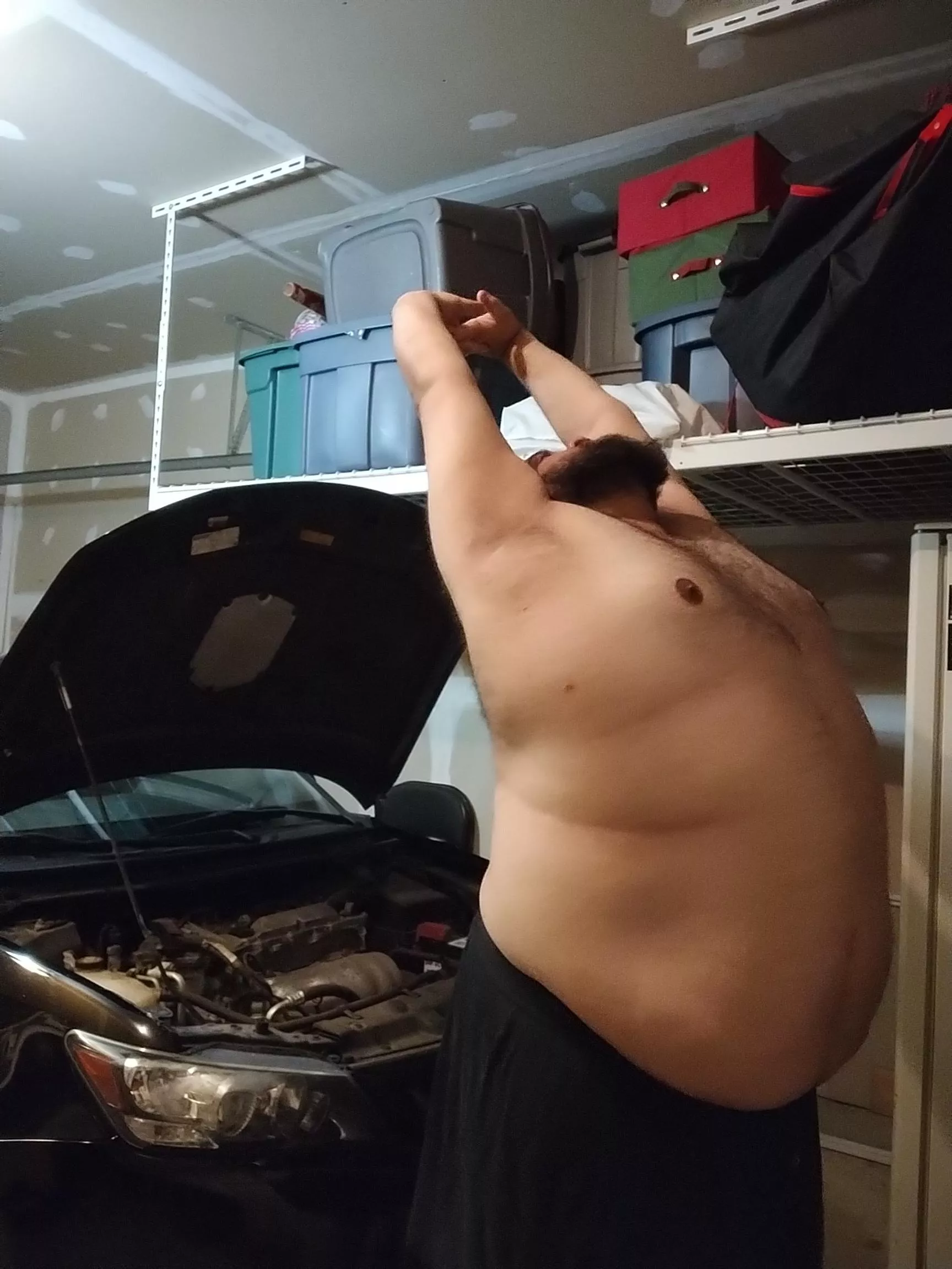 Stretching out before changing these spark plugs posted by jfm714