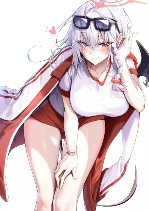 Haruna in red bloomers by xSaviour_N