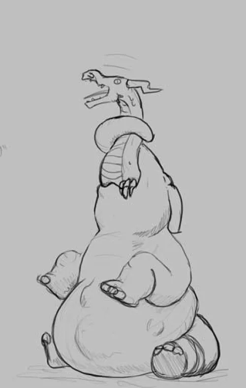 {Image} How do you all feel about Elephat pred Dragon Prey? (Art by Banzai) by Signal-Pension-1311