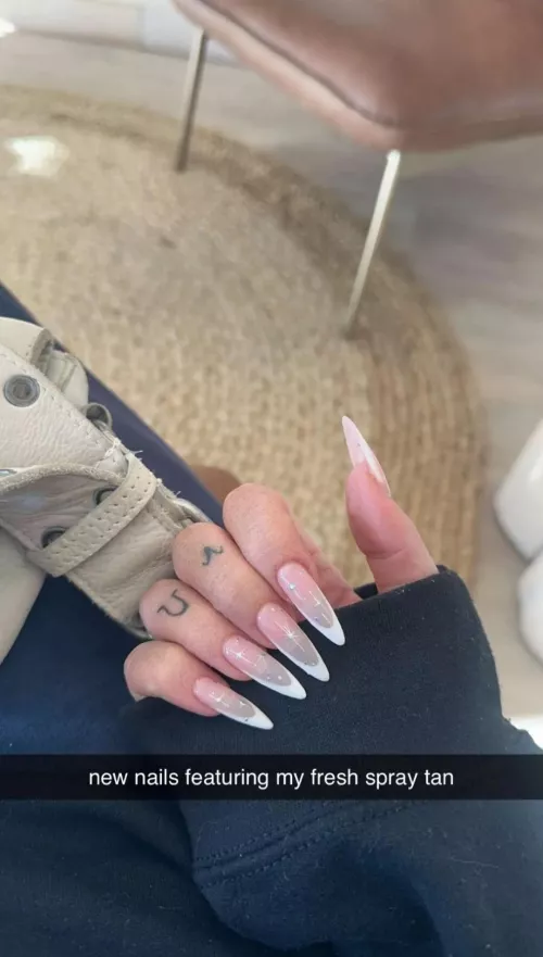 Loren Gray French manicure by Polycarbontree
