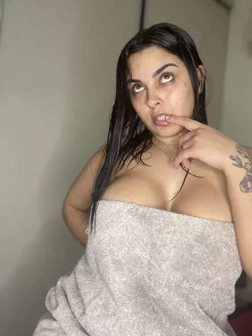 you can take everything off, but not this towel ;) by uptownAntique210