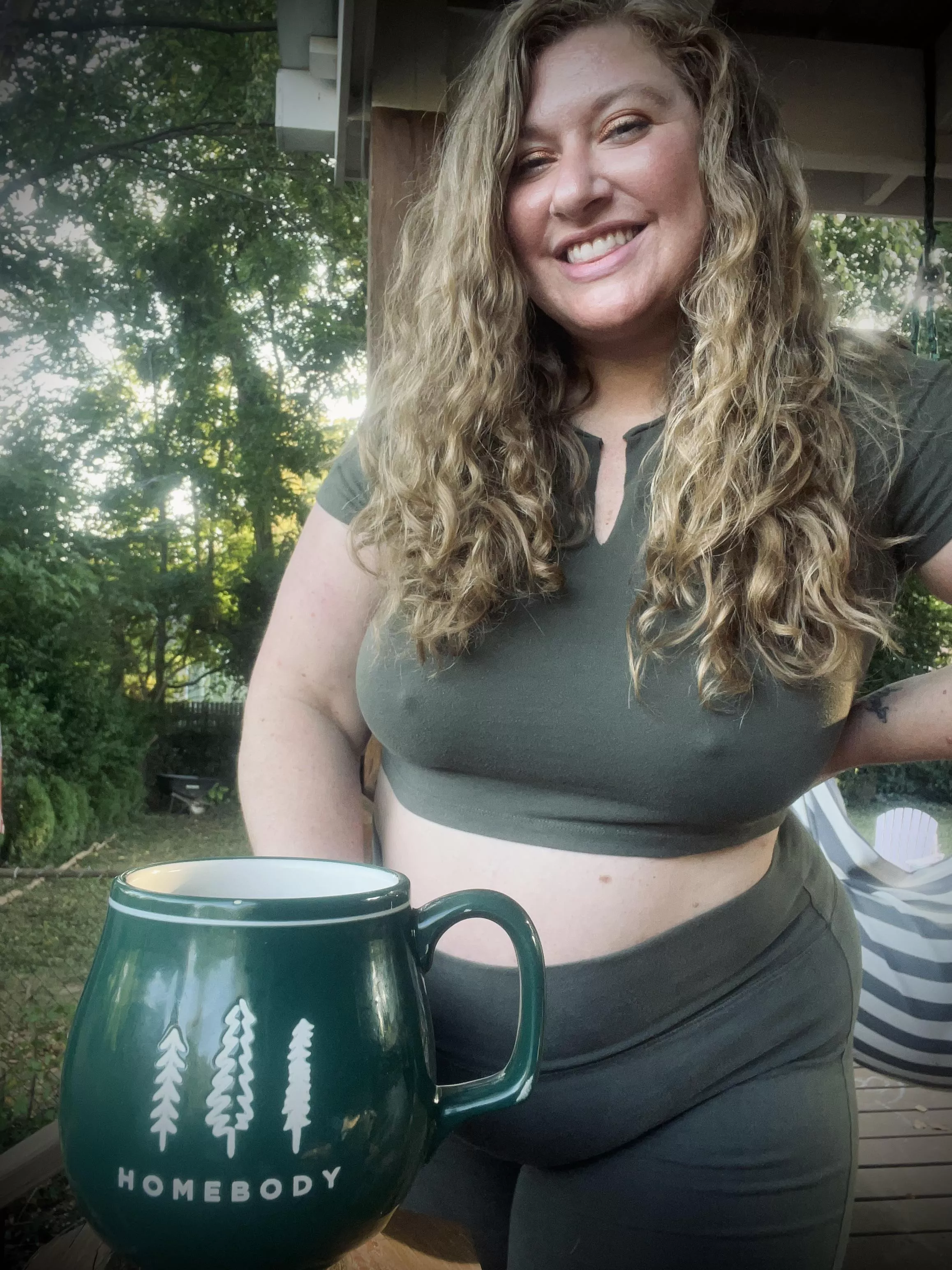 Coffee on the porch😋☕️✨ posted by CuteReindeer4082