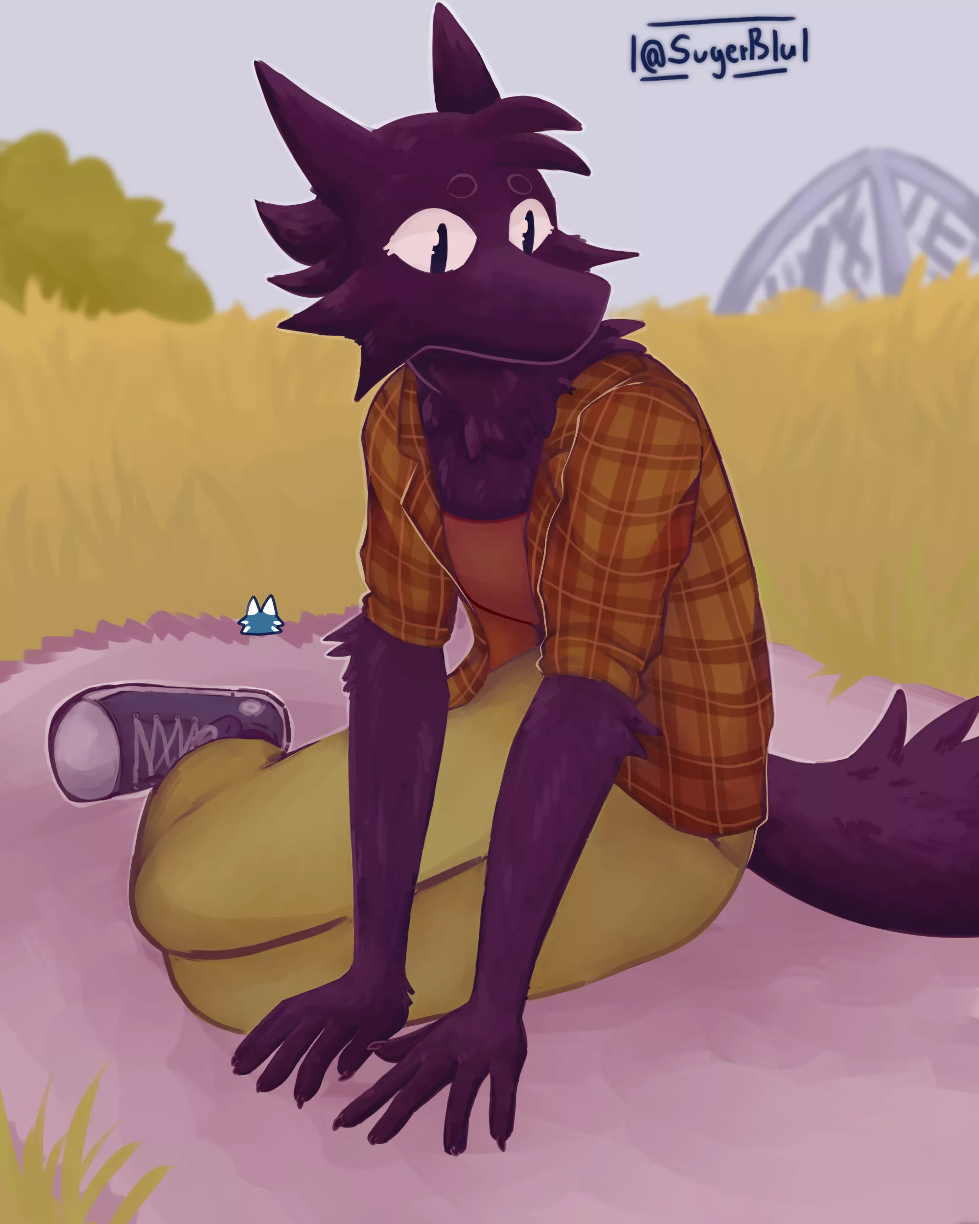 Fox the wolf, painting (rendering practice) posted by SugerBlu