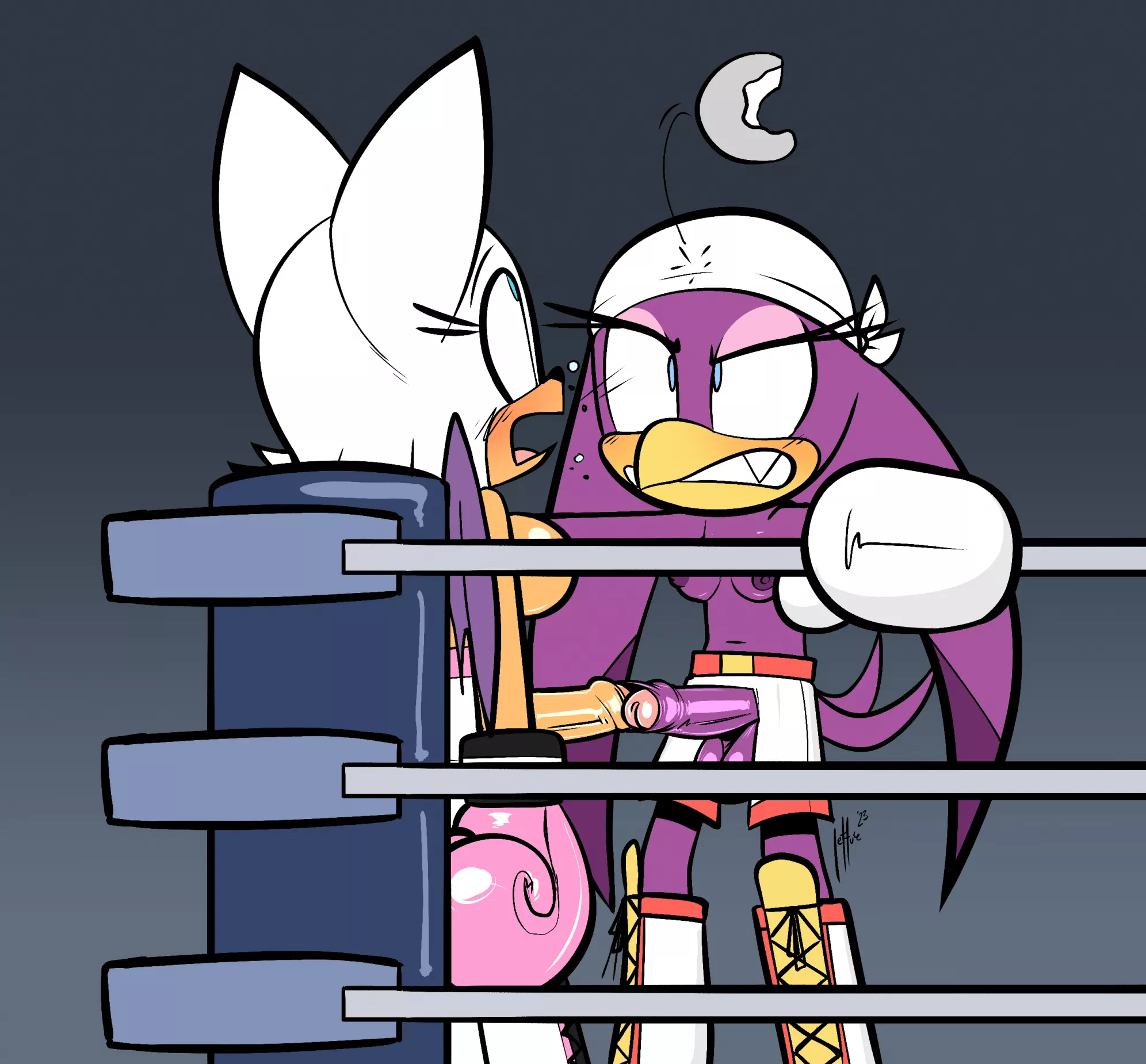 Futa Rougethebat and Wave the Sallow dick girl fight in boxing ring(Milkandjuice) posted by MasterHavik