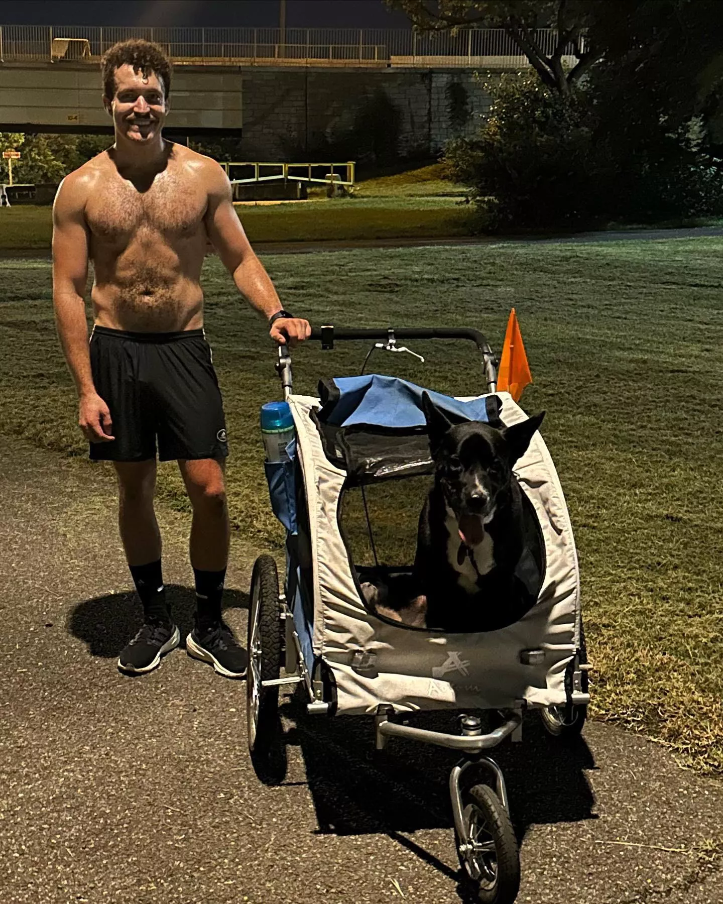 He can’t keep up anymore, but I’ll swallow my pride all day everyday to make sure he still comes on every run. posted by DogTrainerArk