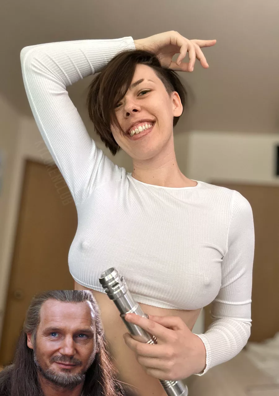 Liam Neeson says May the Force Be With You posted by KyloRenClub