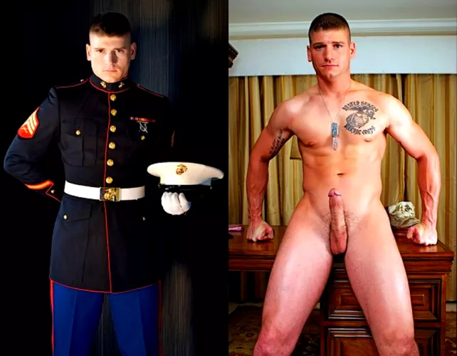Whew - I like this Marine a lot - especially undressed. ♂️🍆😋Hot by Capitola-surfer-dude