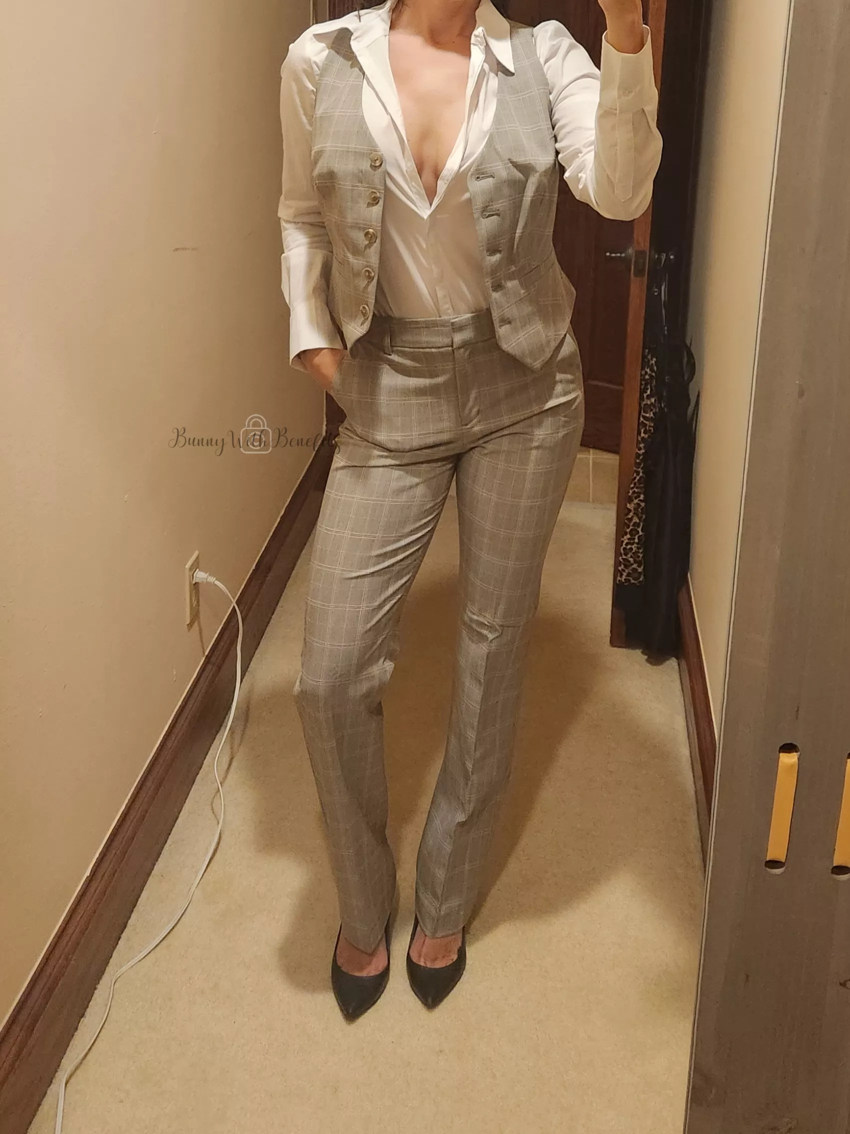 Wondering if I need that top button... [f] posted by bunnywithbenefits