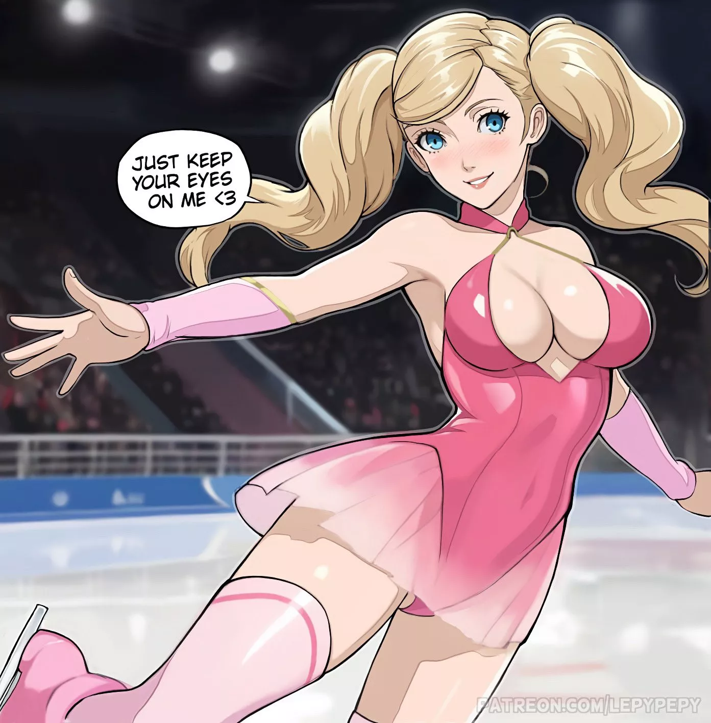 Ann ice skating (LepyPepy) posted by redsetor