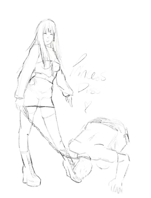 Been doing a quick little sketch to test out the drawing on my iPad.. by Princess_Diss