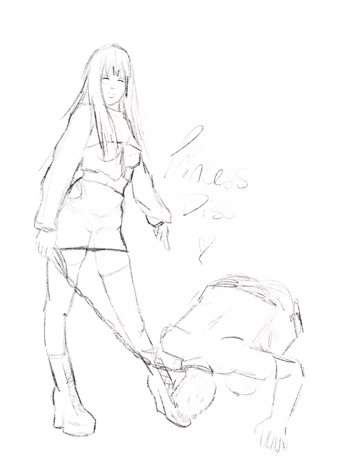 Been doing a quick little sketch to test out the drawing on my iPad.. posted by Princess_Diss