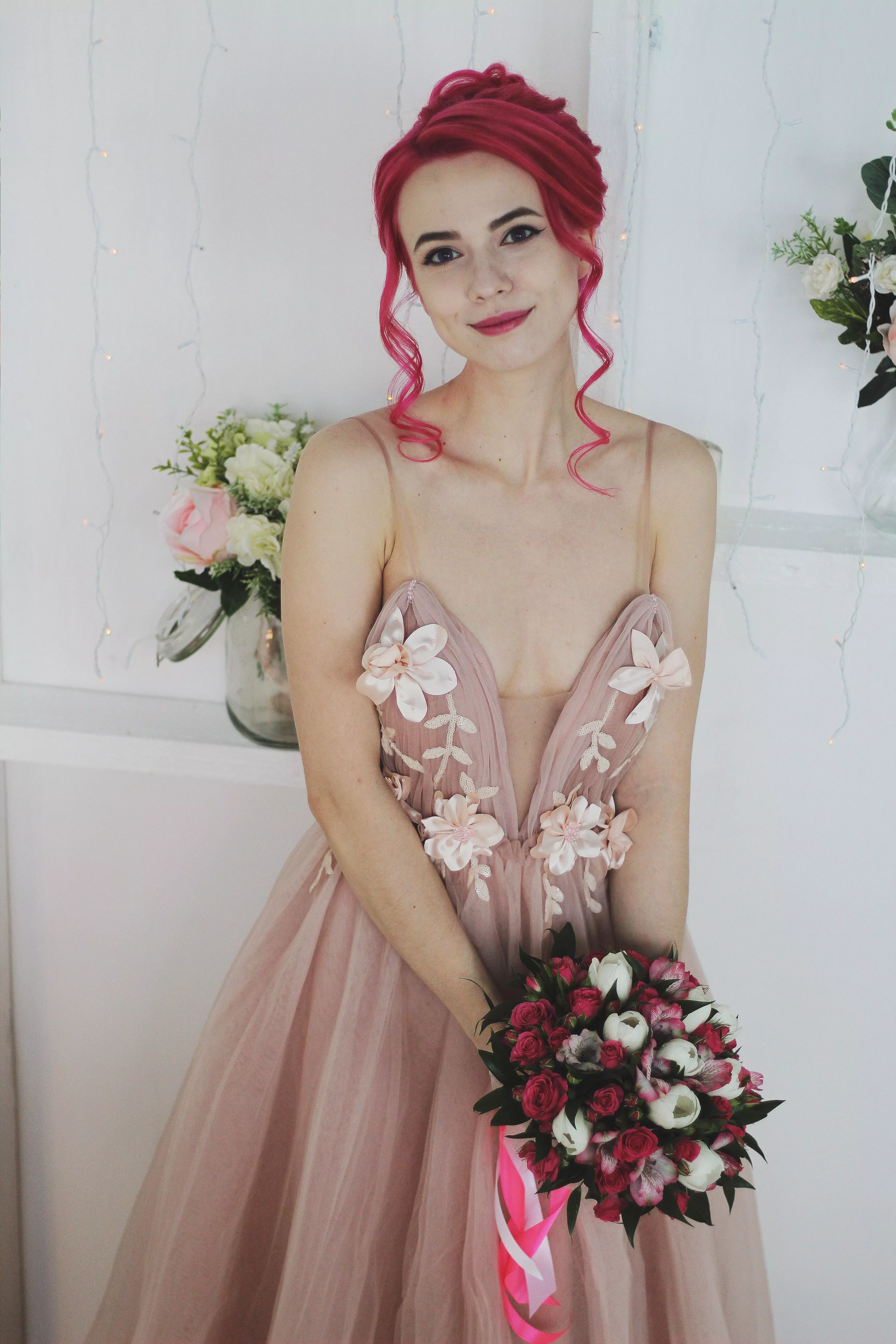 Cute cleavage of beautiful bride posted by CharmingMistress