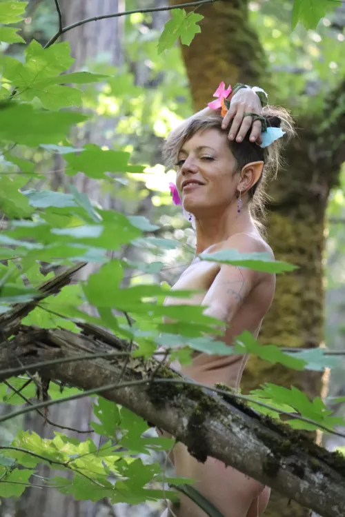 Fantasy play in the woods 🌿🧚🏻 by State_of_Joy