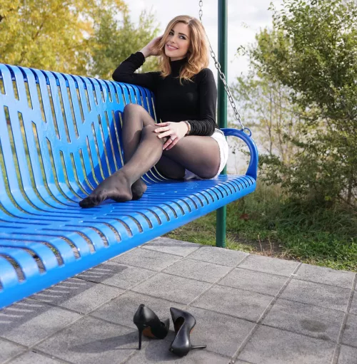 In The Park With High Heels Off by paulapax