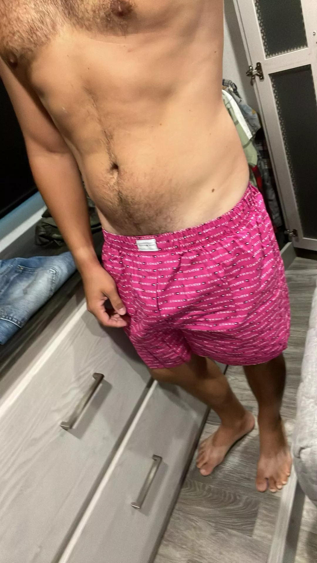 Just recently got into wearing boxers more frequently. Loving the free ball feel. posted by Mountain_Man89