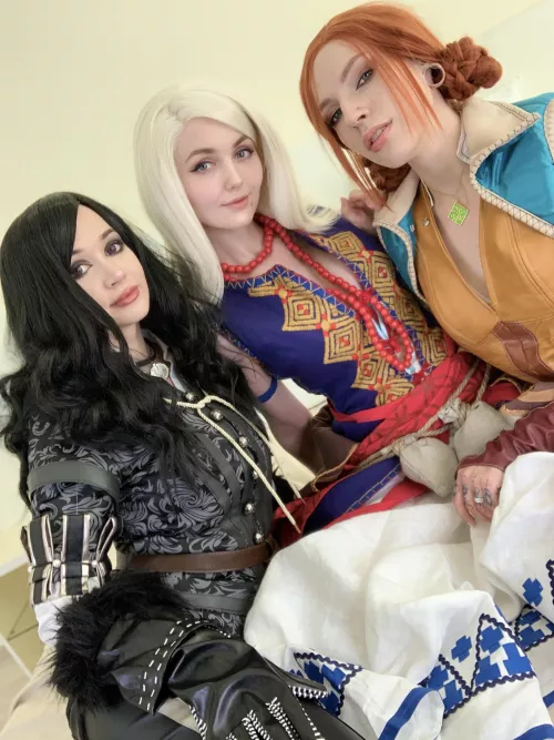 Keira, Yenifer and Triss(Sia Siberia, Purple Bitch and Helly Rite)[The Witcher] by Sia_Siberia_Real