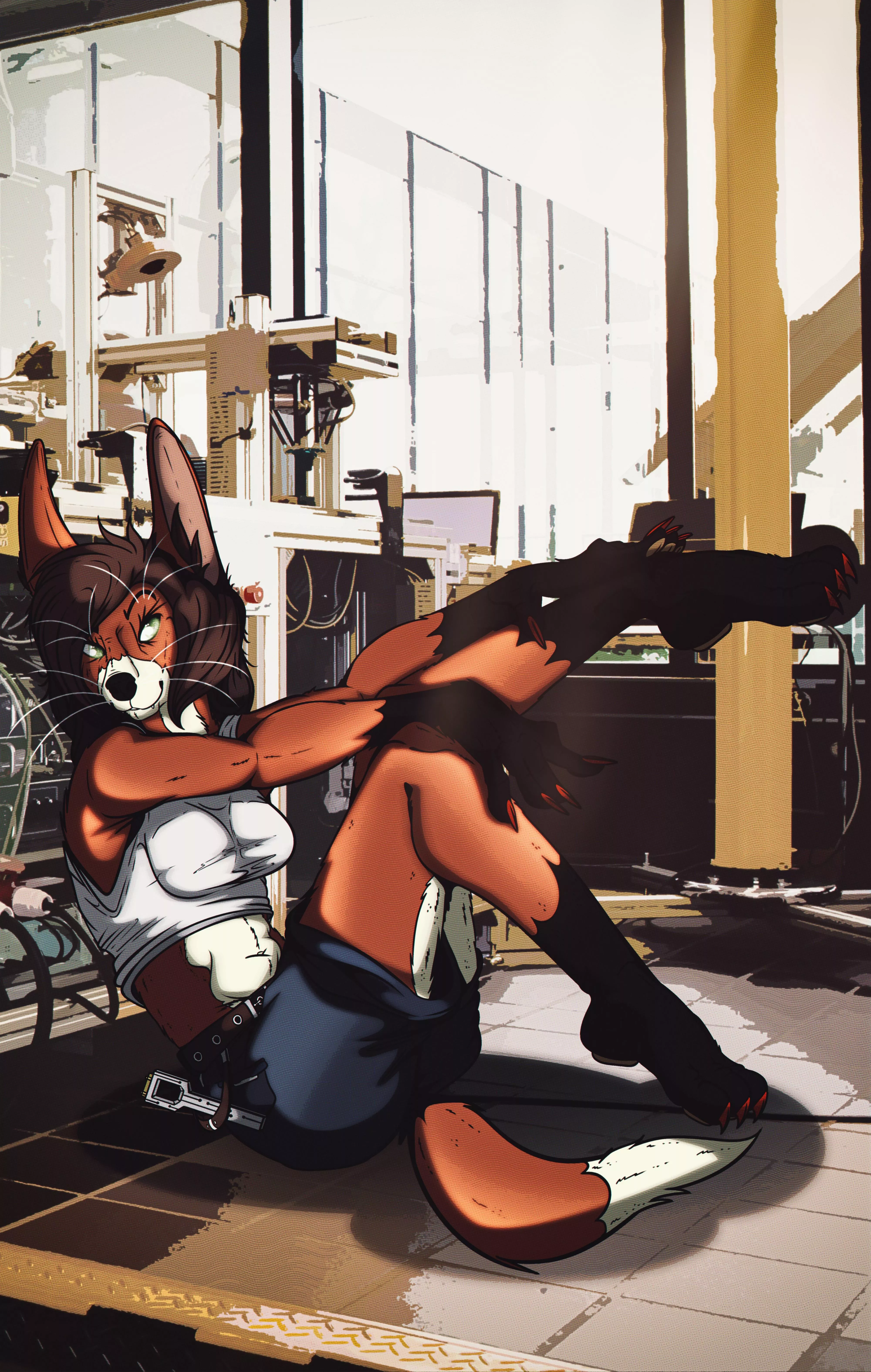 Mechanic (Art by me: 0l-Fox-l0) posted by 0l-Fox-l0
