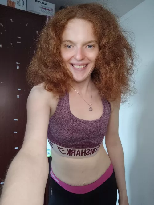 Smiling because I'm going to the gym! by Hot-Campaign3260