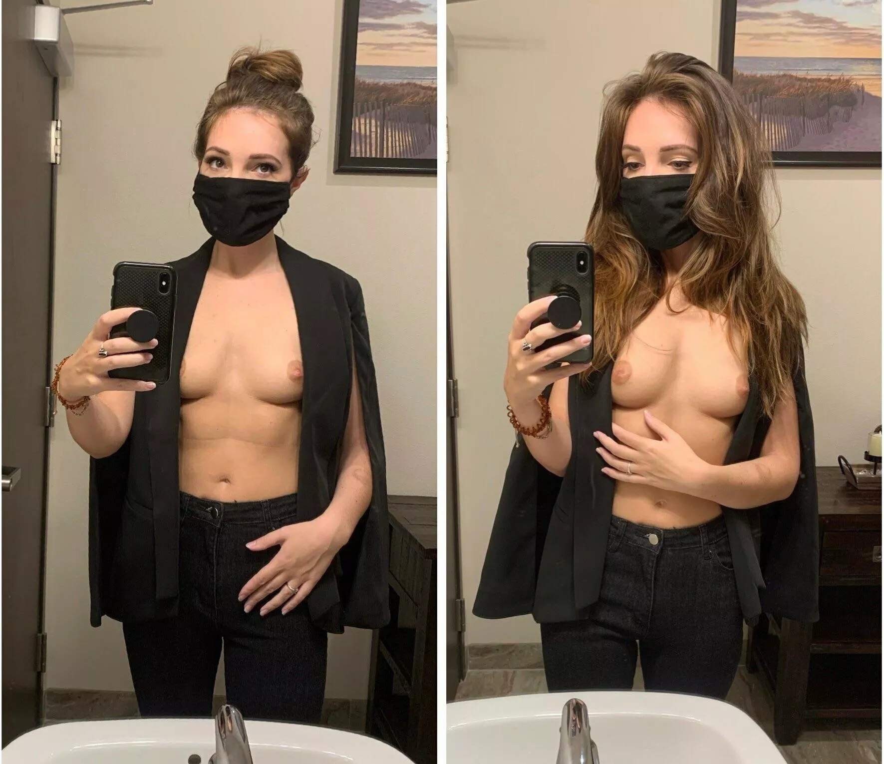 Trying to seduce my boss.. hair up or down❔;) [f] posted by hedonist-honey