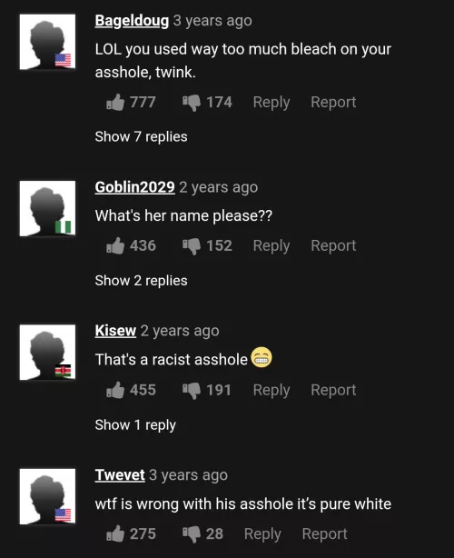 Asshole so white it's racist 😂 by lelolalo13