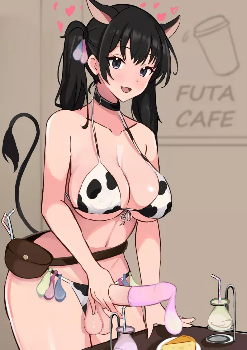 Cowgirl prepares a new batch of “milk” for the cafe… (Yoshiwo Senpai) by Specific-Wheel-4335