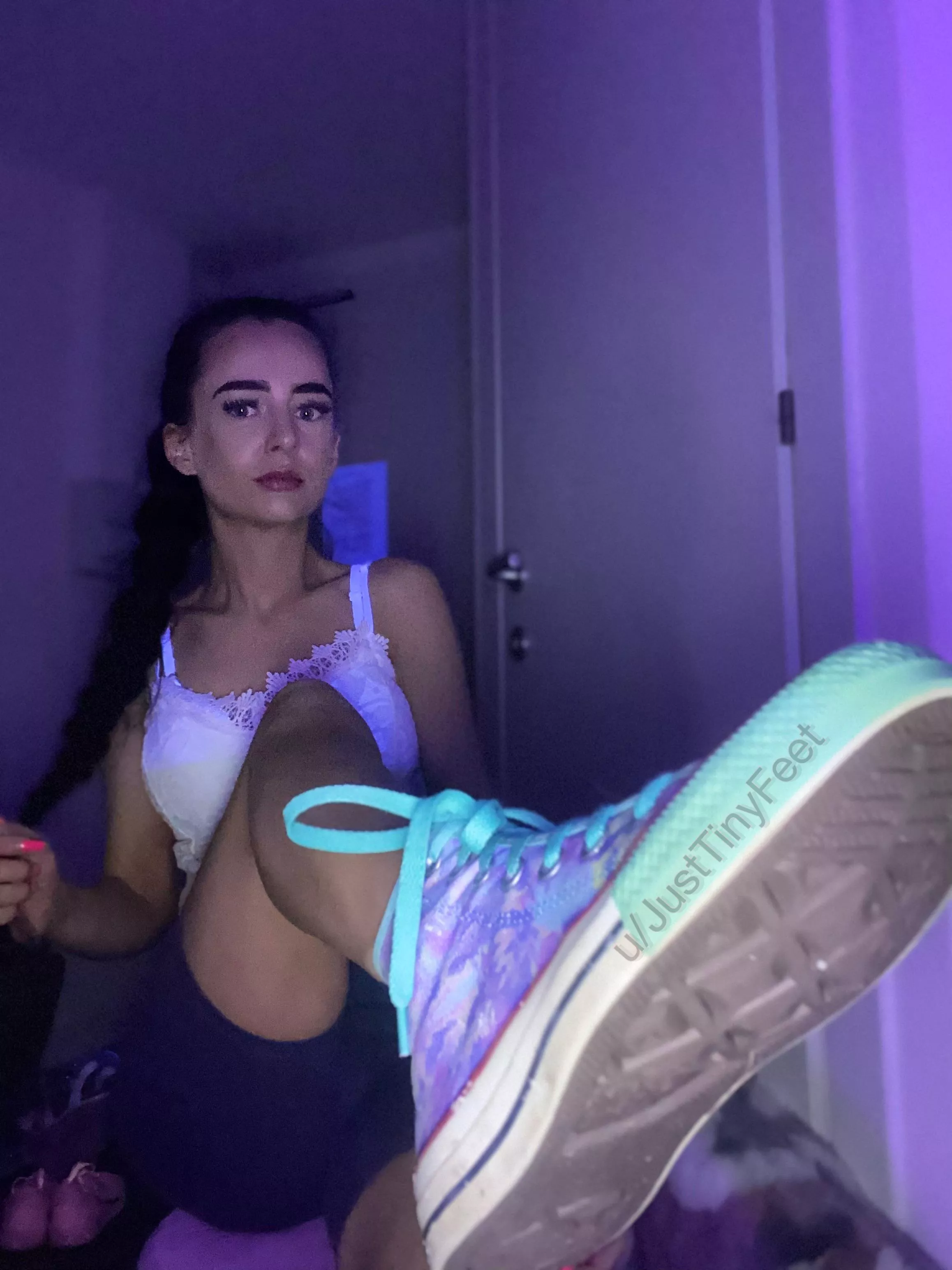 Custom chucks, I wear them everyday! posted by JustTinyFeet