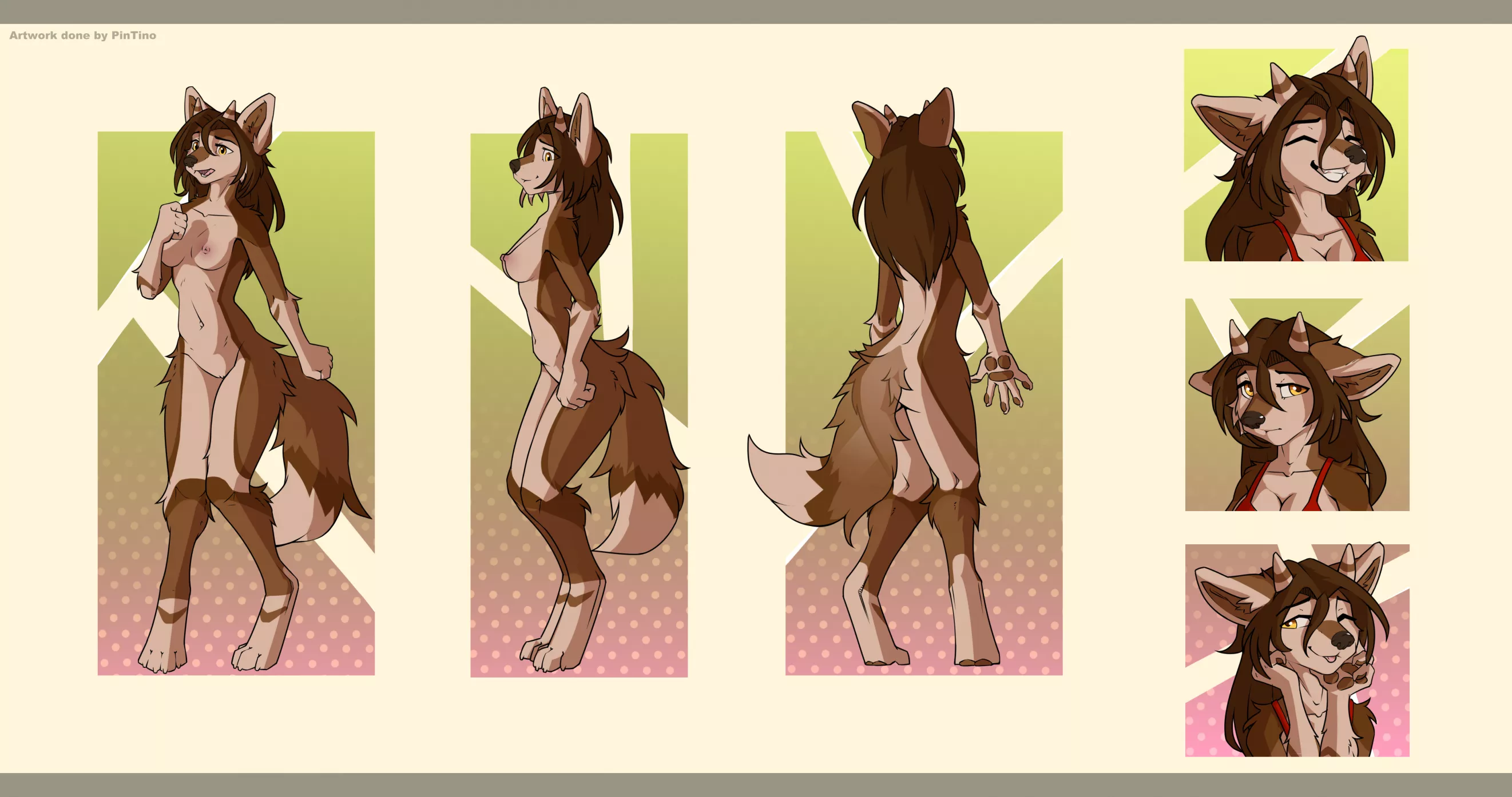 My cute awoomoo's reference sheet is finally done, and she's beautiful! (Art by Pintino on FA) posted by nf22