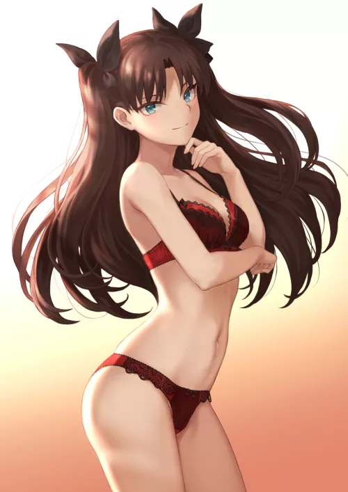 Rin posing in lingerie by AnimeChan39
