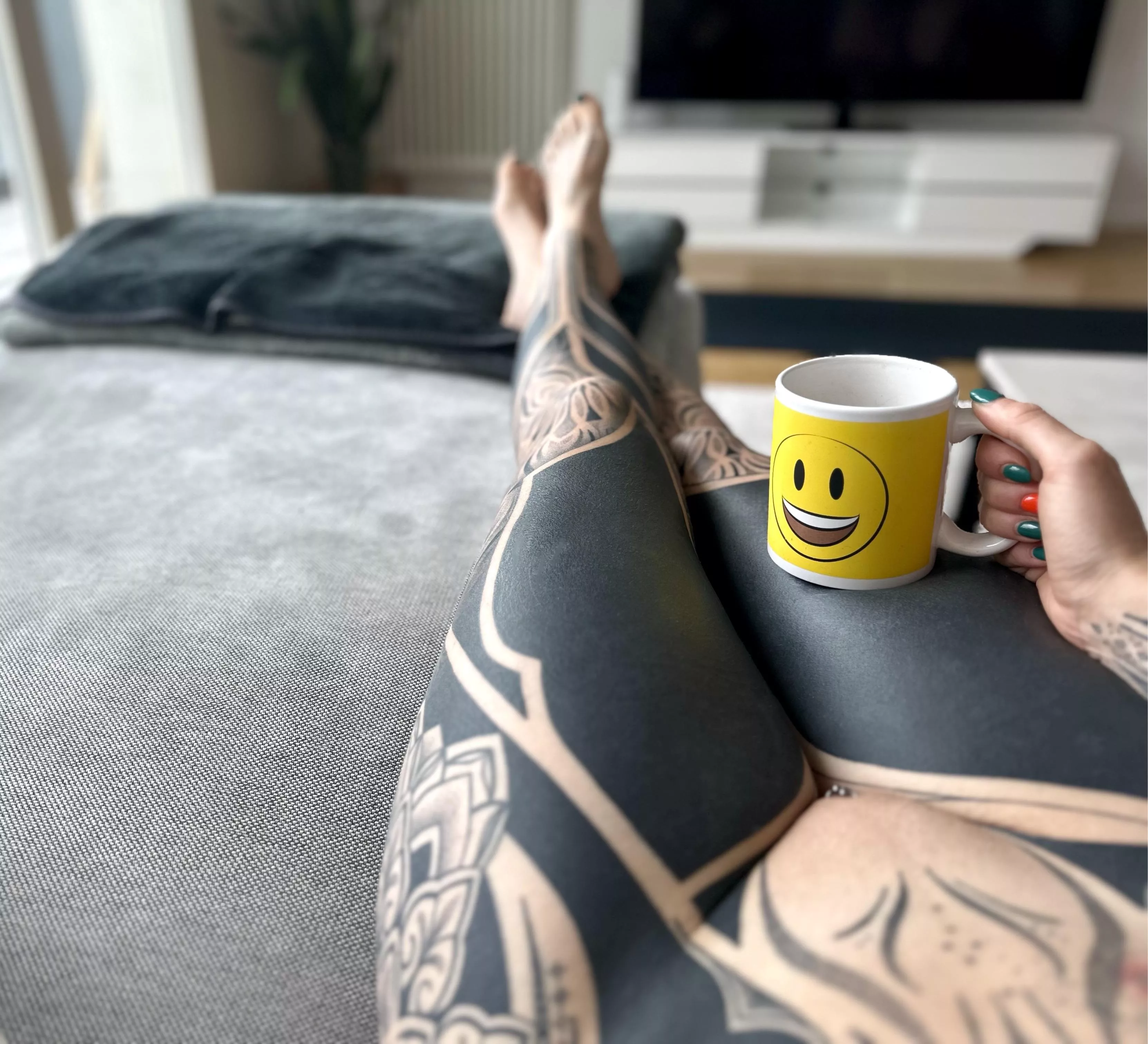 There’s a free seat next to me on the couch. Just no shoes and clothes allowed. posted by lovemytatts