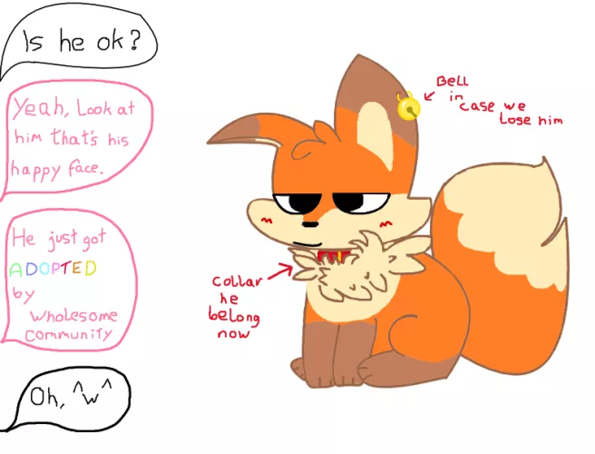 Wanted to thank you all for the warm welcome from yesterday, and he's also happy to join you all >w< by Fnooxi_Tales