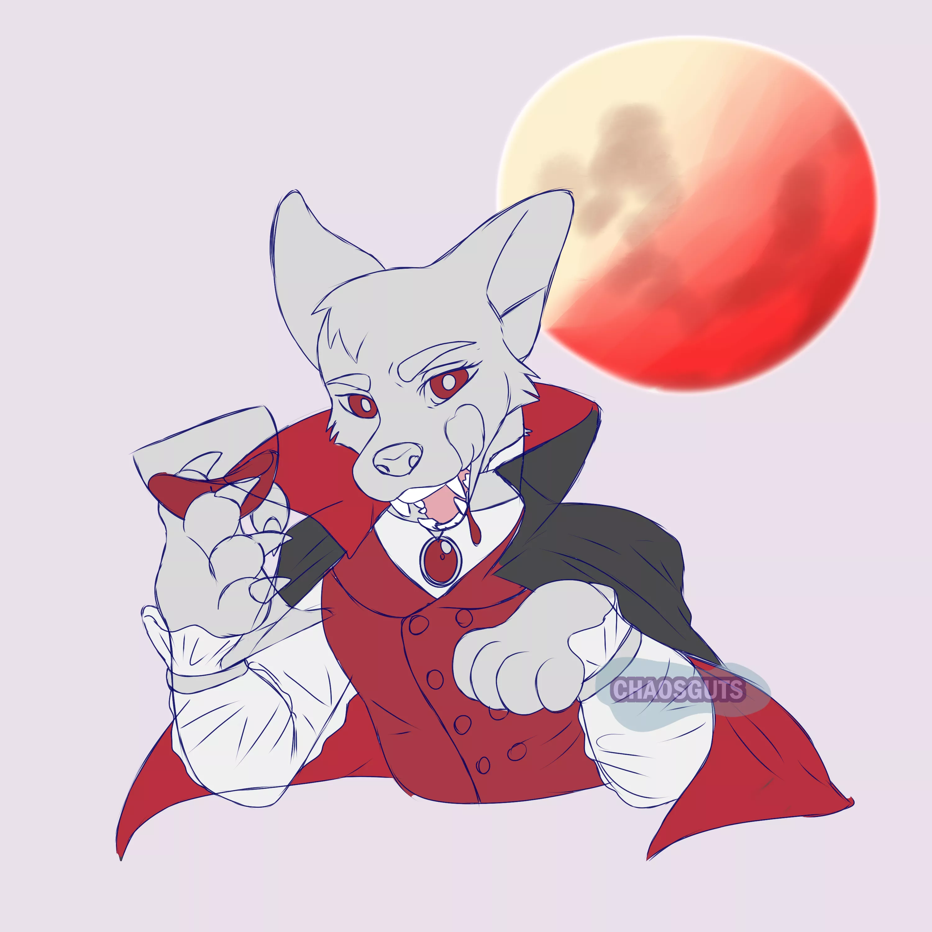 $15 vampire Halloween ych posted by Chaosguts