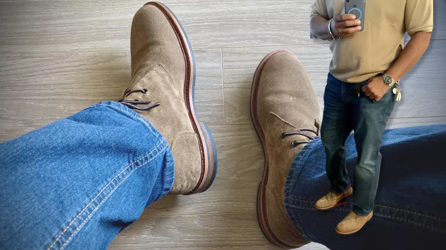 Allen Edmonds suede Chukka today. by MrThompsonR