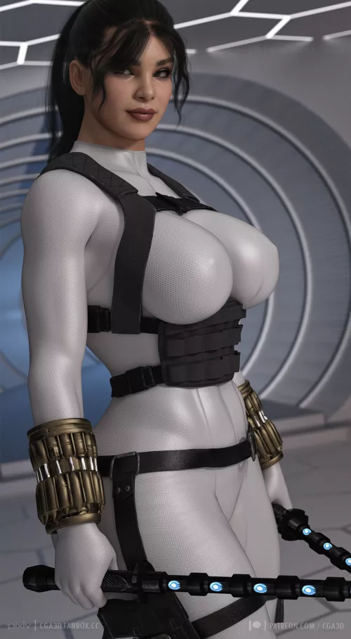 Kate Bishop in Yelena's gear (Cga3D) [Marvel] by Poke-Oji