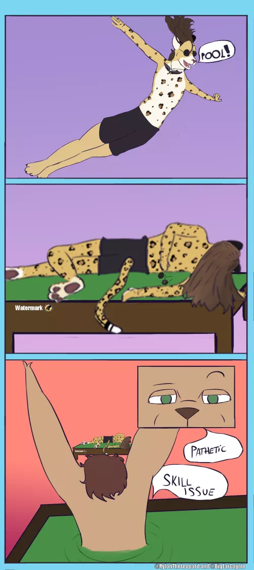 Oh Look! A pool! by RylonTheLeopard