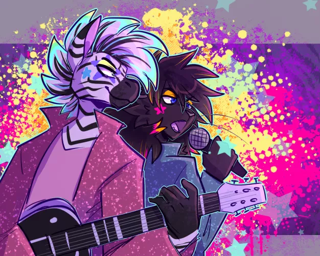 Rockstars - art of my ocs by batnoise by Snowwingedwolf