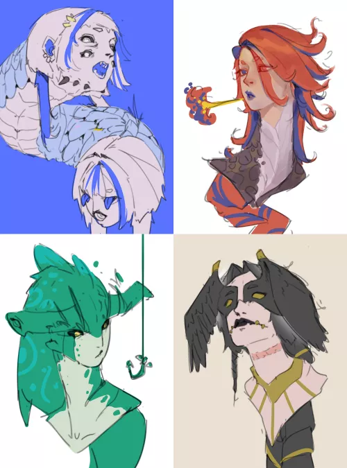 Some random sketches I did by Kai0704