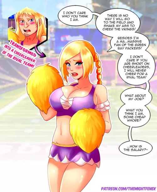 Transformed into rival cheerleader by TheMightFenek by AgenderChaos