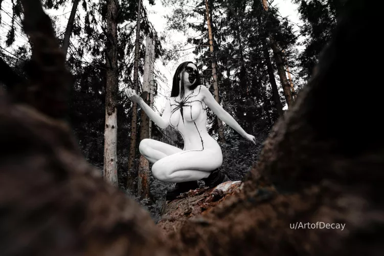 White-Venom cosplay model Kate-Zvkvt photo Roycoreroy body art Art of Decay by ArtofDecay