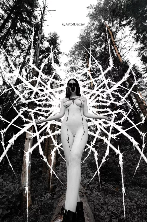 White-Venom cosplay model Kate-Zvkvt photo Roycoreroy body art Art of Decay by ArtofDecay