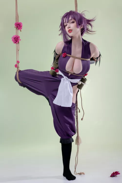 Yuzuriha from Hell's Paradise in shibari by runa_rei