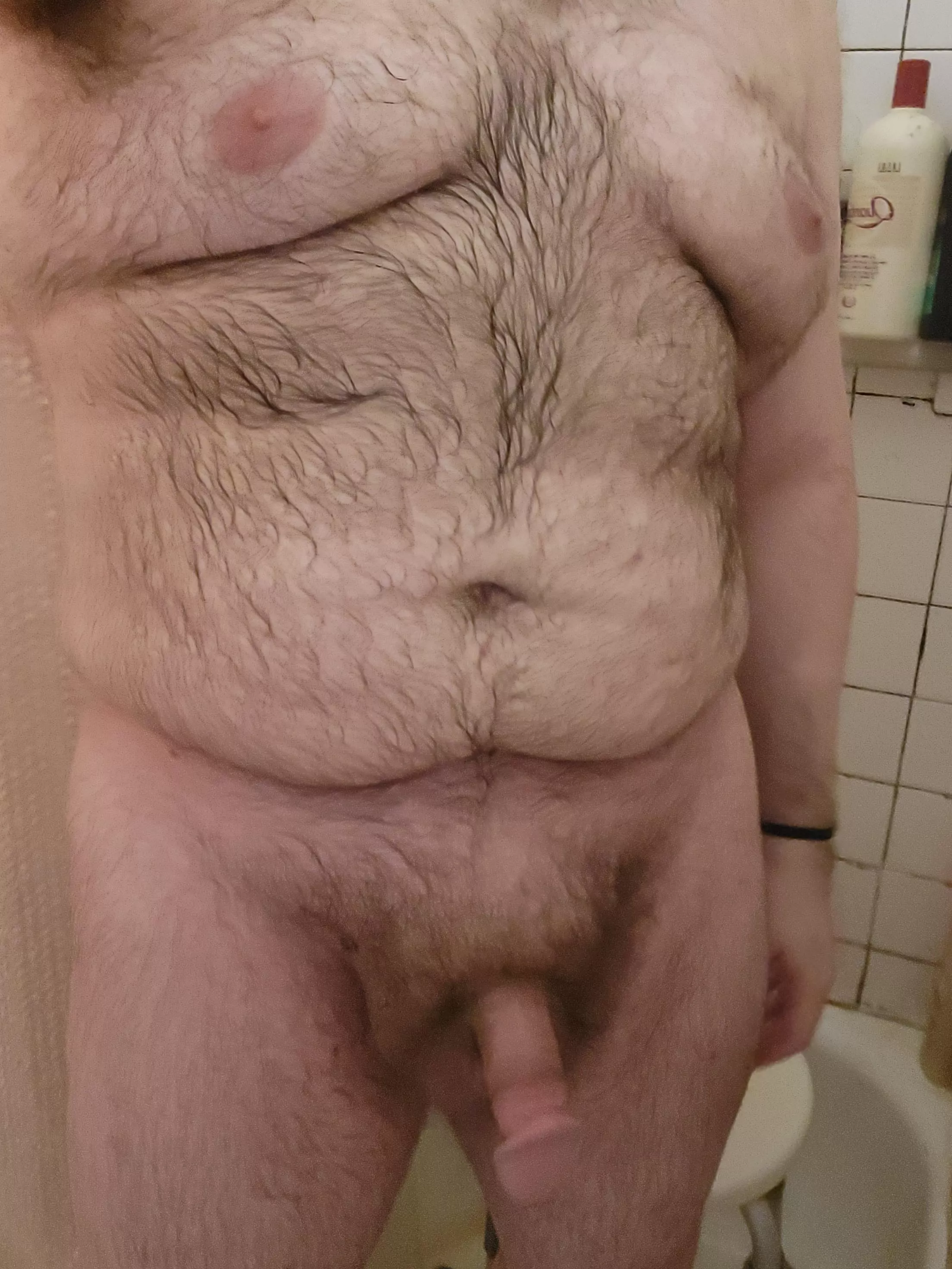 Taking a hot shower after a long day's work, wanna join me? posted by DogDaddy97