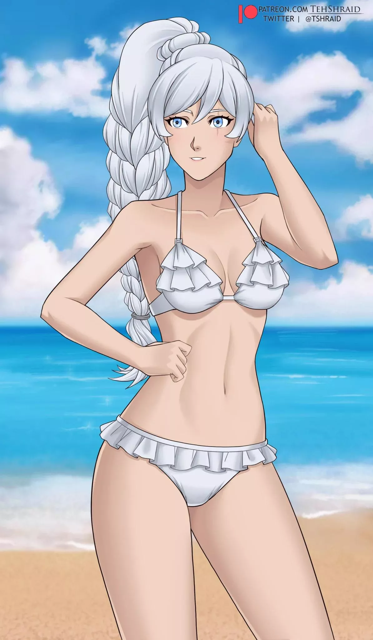 Weiss at the beach (@TShraid) posted by MonkApprehensive4624