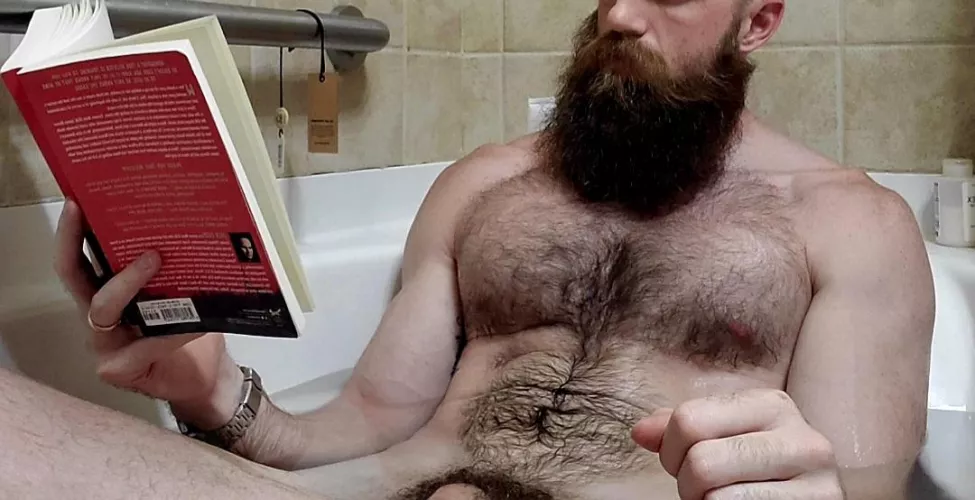 Beard, bath, book, and maybe a boner. by SixEightSequoia